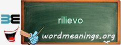 WordMeaning blackboard for rilievo